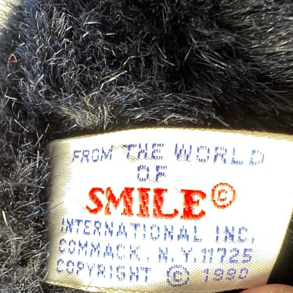 VTG 1990 Teddy Bear Red Bow From The World of Smile Plush Stuffed Animal - Picture 10 of 11